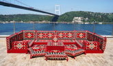 U Shaped Turkish Sofa, Floor Seating, Handmade Moroccan Sofa